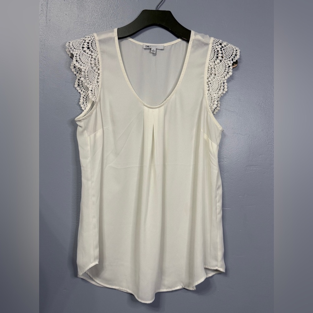 #10) DR2 White Blouse with Lace Sleeves